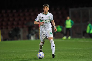 Sassuolo 'lu Filip Curiciç, Benevento-Sassuolo final maçı ile Benevento-Sassuolo maçı arasında oynanan İtalya Ligi Serie A karşılaşmasında Benevento Vigorito Stadyumu' nda oynanan karşılaşma. İtalya, 12 Nisan 2021. 