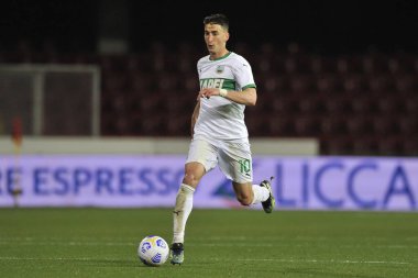 Sassuolo 'lu Filip Curiciç, Benevento-Sassuolo final maçı ile Benevento-Sassuolo maçı arasında oynanan İtalya Ligi Serie A karşılaşmasında Benevento Vigorito Stadyumu' nda oynanan karşılaşma. İtalya, 12 Nisan 2021. 