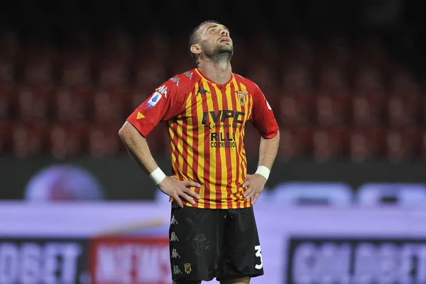 Gaetano Letizia Jugador Benevento Durante Partido Liga Italiana Fútbol Serie —  Fotos de Stock