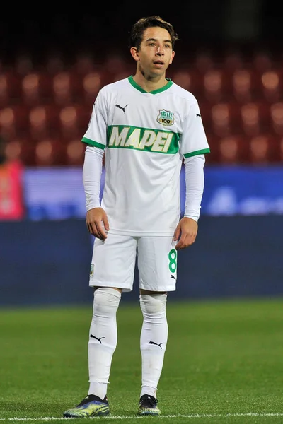 Maxime Lopez Spelare Sassuolo Matchen Italienska Fotbollsligan Serie Mellan Benevento — Stockfoto