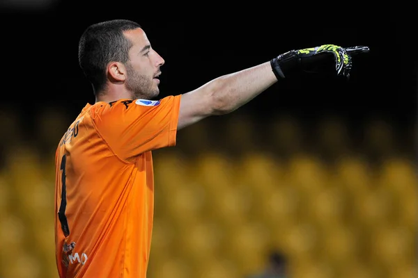 Lorenzo Montipo Jugador Benevento Durante Partido Liga Italiana Fútbol Serie — Foto de Stock