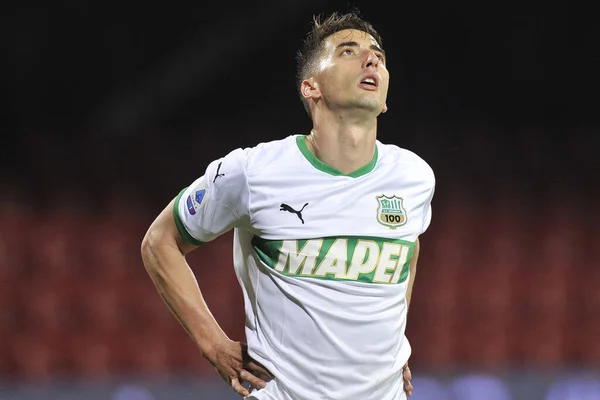 Filip Djuricic Jugador Sassuolo Durante Partido Liga Italiana Fútbol Serie — Foto de Stock