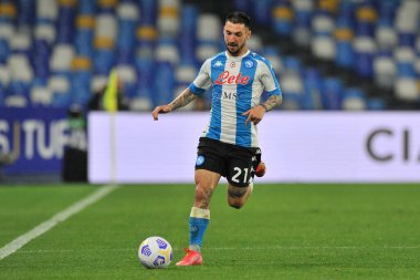 Lazio 'lu Matteo Politano oyuncusu, Napoli ile Lazio arasındaki İtalya Lig SerieA maçında Diego Armando Maradona Stadyumu' nda oynanan maçın son maçı 5-2 'dir. İtalya, 22 Nisan 2021. 
