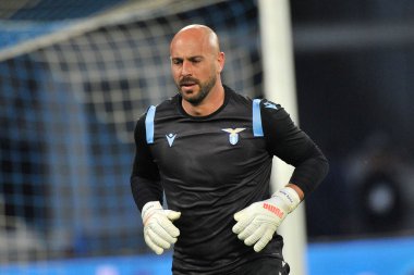 Lazio 'dan Pepe Reina, Napoli - Lazio final maçı sırasında Diego Armando Maradona Stadyumu' nda oynandı. İtalya, 22 Nisan 2021. 