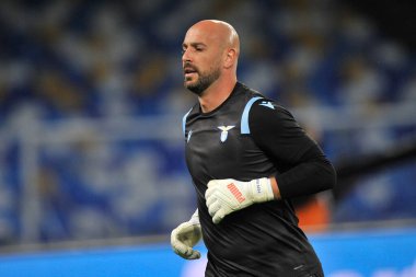 Lazio 'dan Pepe Reina, Napoli - Lazio final maçı sırasında Diego Armando Maradona Stadyumu' nda oynandı. İtalya, 22 Nisan 2021. 