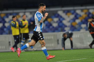 Lazio 'lu Matteo Politano oyuncusu, Napoli ile Lazio arasındaki İtalya Lig SerieA maçında Diego Armando Maradona Stadyumu' nda oynanan maçın son maçı 5-2 'dir. İtalya, 22 Nisan 2021. 
