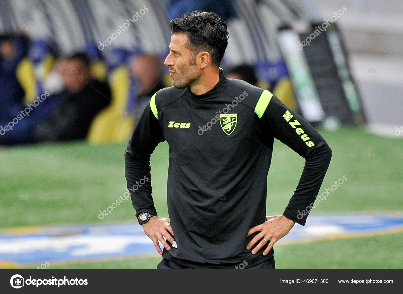 Fabio Grosso Treinador Frosinone Durante Partida Campeonato