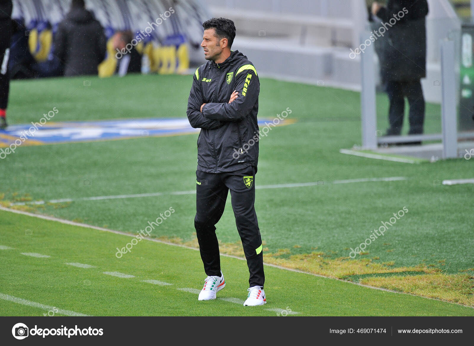 Fabio Grosso Treinador Frosinone Durante Partida Campeonato