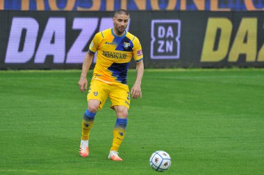 Frosinone 'li Marco Capuano, Frosinone ile Pisa arasındaki İtalyan Serie B şampiyonası maçında, final maçı Frosinone' deki Benito Stirpe Stadyumu 'nda oynanmıştır. Frosinone, İtalya, 01 Mayıs 2021. 