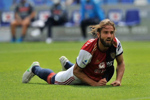 Leonardo Pavoletti Jugador Cagliari Durante Partido Liga Italiana Serie Entre —  Fotos de Stock