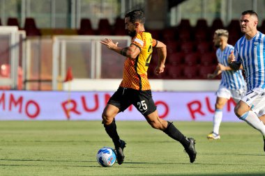 Benevento 'dan Marco Sau, İtalya Kupası maçında Rta Benevento - Spal final maçında 2-1, Benevento' daki Ciro Vigorito Stadyumu 'nda oynandı..