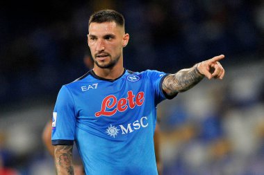 Napoli 'li Matteo Politano oyuncusu, Napoli ile Venezia arasındaki İtalya SerieA şampiyonası maçında Diego Armando Maradona Stadyumu' nda oynanan final maçı 2-0 'dı.. 