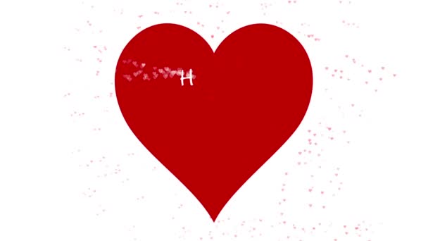 Boldog Valentin-nap üdvözletek animált sajtóhiba szöveg alfa-csatorna
