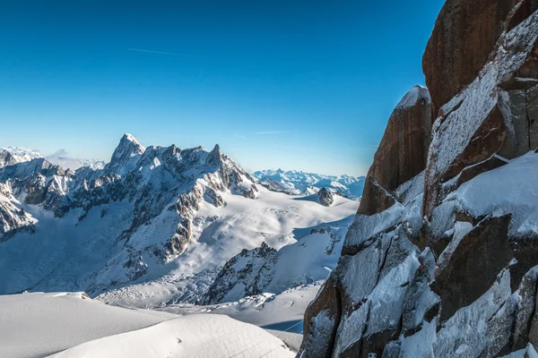 Nieve en los Alpes franceses — Foto de Stock