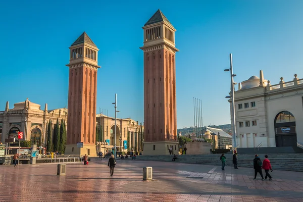 Torres venecianas en Barcelona España — Foto de Stock