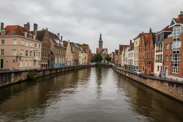 Canais em Bruges Bélgica — Fotografia de Stock