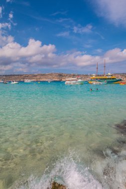 Malta Adası Comino Beach'de