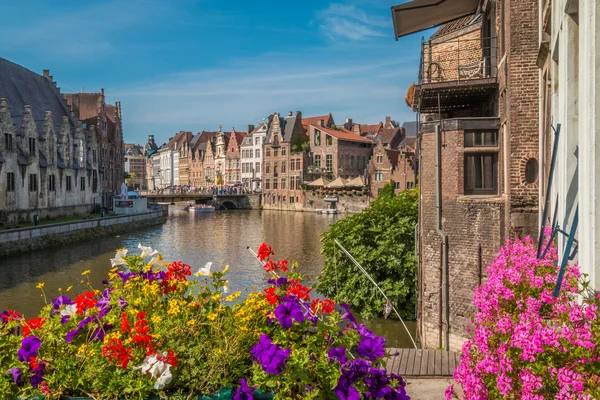 Fin panoramautsikt över Gent Belgien — Stockfoto