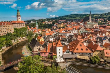 Cesky Krumlov ortaçağ şehir Çek Cumhuriyeti'nde