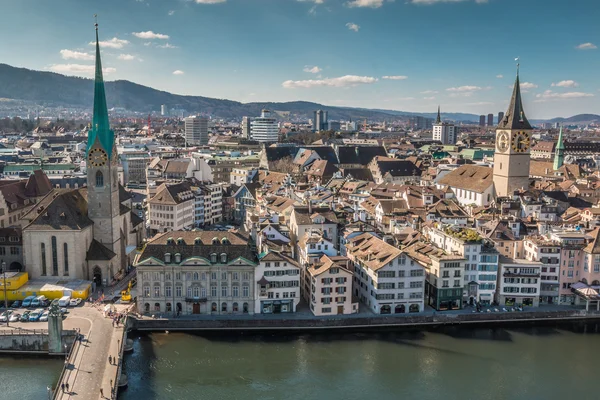 Pohled pěkné město Curych — Stock fotografie