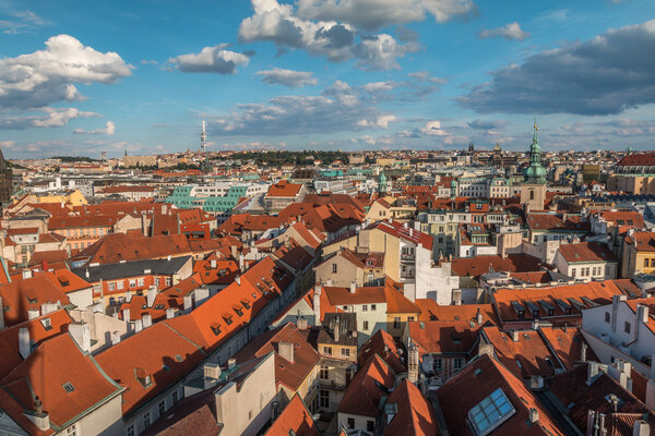 Prague Czech Republic , Panoramic view of Prague