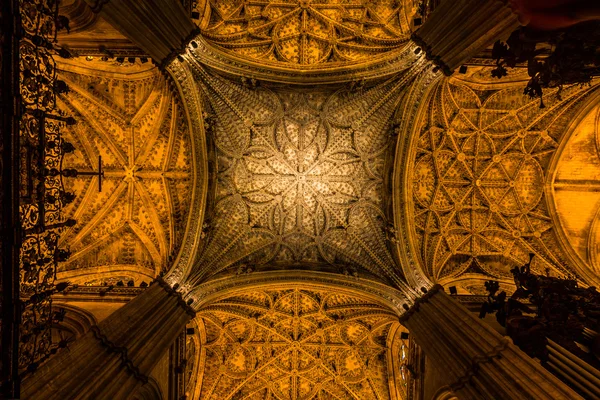 Ceiling of Seville Cathedral in Spain — ストック写真