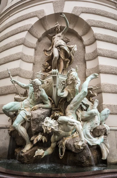 Neptune Sculpture in Vienna Austria — Stock Photo, Image