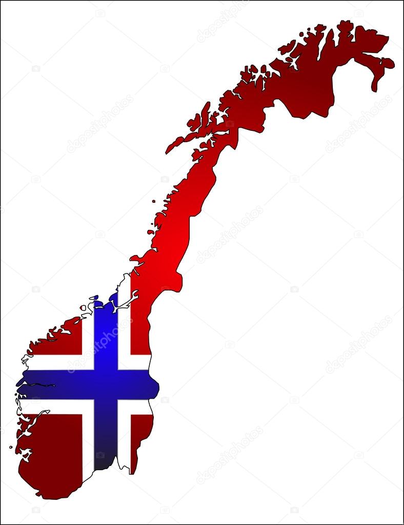 Norway Flag In Shape Of The State Stock Vector Image By C Michosevic
