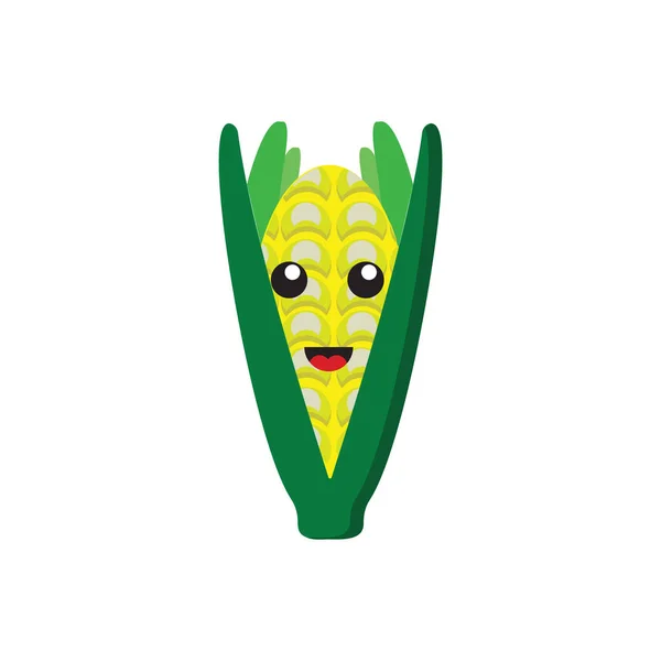 Ilustracja Grafika Wektorowa Słodkiej Kukurydzy Białe Tło Dobre Dla Produktów — Wektor stockowy
