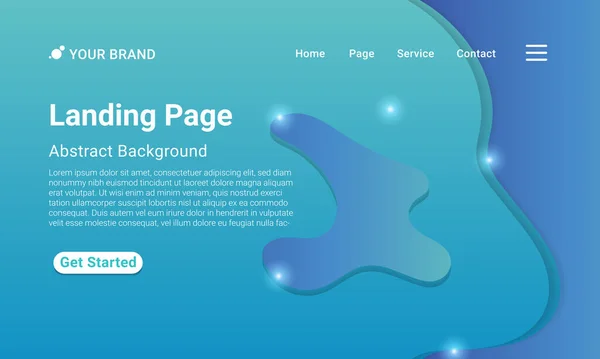Landning Sida Webbplats Mall Vektor Abstrakt Färggradient Design För Hemsida — Stock vektor