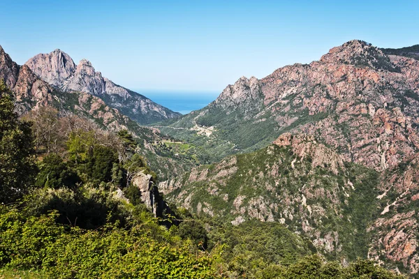 Spelunca Canyon i Dolina Porto na wyspie Korsyka — Zdjęcie stockowe