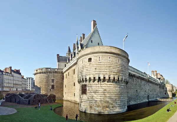 Park and Castle of the Dukes of Brittany in Nantes Stock Image