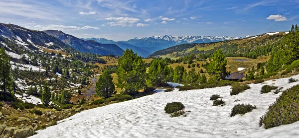 Panorama del Valle de Madriu-Perafita-Claror en primavera — Foto de Stock