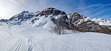 Pyrenees Somport Kayak Merkezi, kış Panoraması