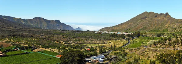 Panorama del Valle vía Puerto Santiago en el oeste de Tenerife Islan — Foto de Stock