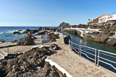 Garachico doğal havuzlar Tenerife adasında 