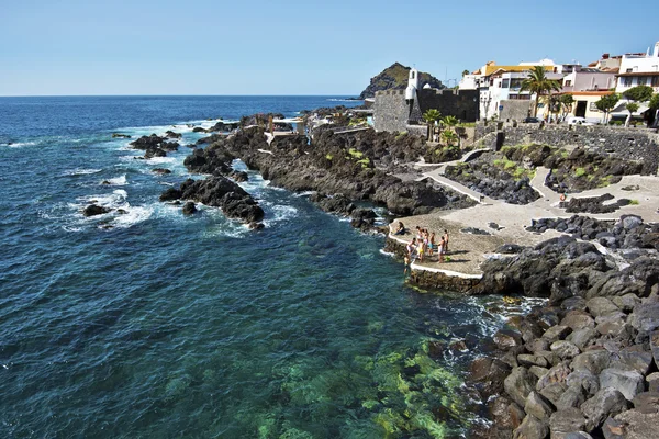 Garachico village and natural pools — Stock Photo, Image