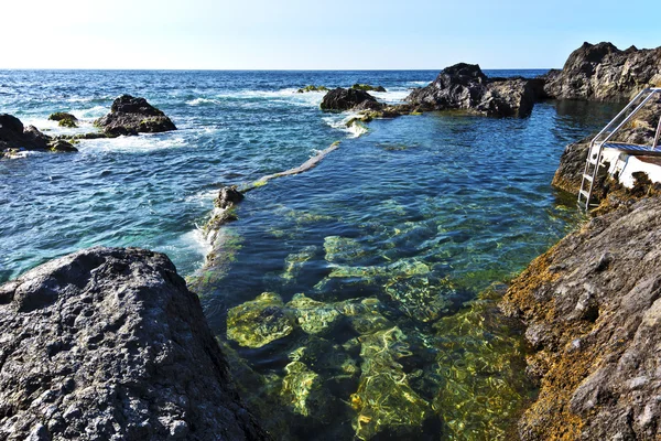 Garachico doğal havuzlar Tenerife adasında 