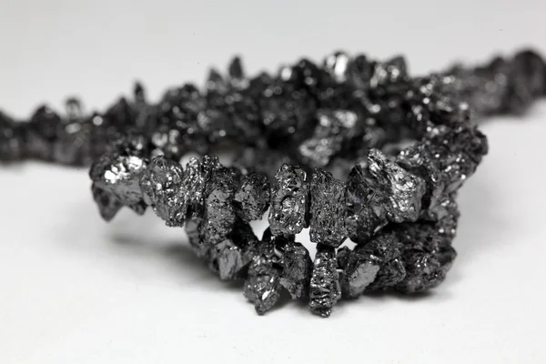 原始的晶体黑钻石 — 图库照片
