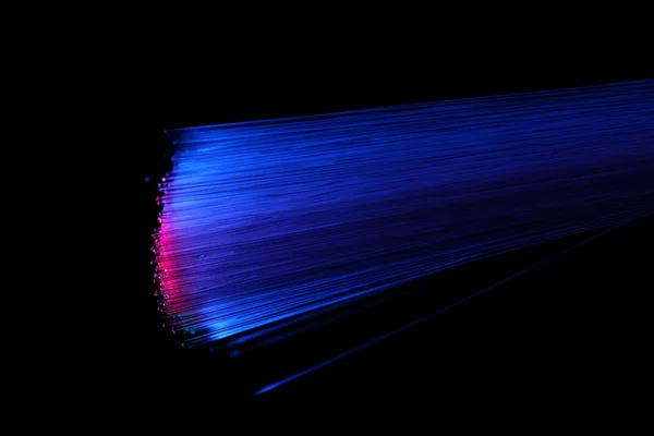 Illuminated Optical Fibers — Stock Photo, Image