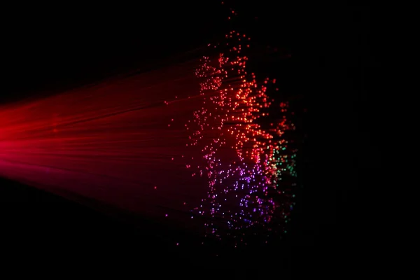 Illuminated Optical Fibers — Stock Photo, Image