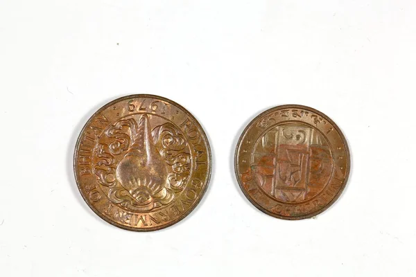 Monete del Bhutan — Foto Stock