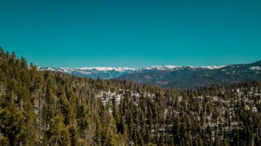 sequoia ulusal park dağlarının panoraması. Yüksek kalite fotoğraf