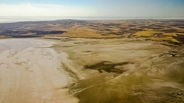 Вид на пляж Salt Lake Tuz Golu, Турция — стоковое фото