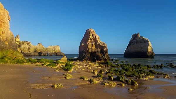 Praia Dos Tres Irmaos Portimao Portugalskim Algarve — Zdjęcie stockowe