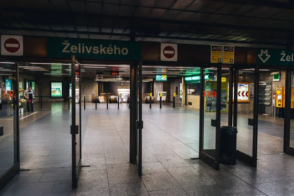 Inuti Tunnelbana Prag — Stockfoto