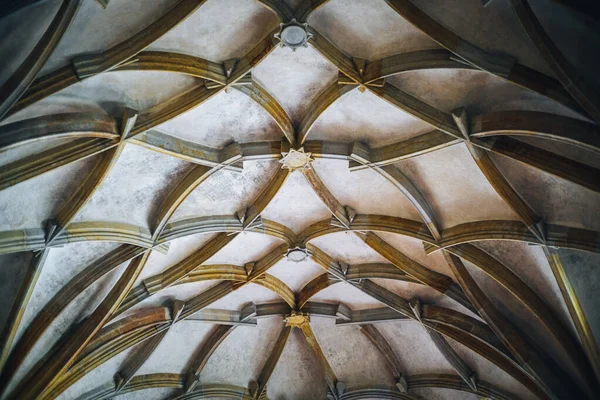 Bellissimo Soffitto Nel Vecchio Castello Praga — Foto Stock