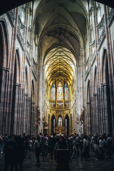 Bellissimo Interno Una Chiesa Praga — Foto Stock