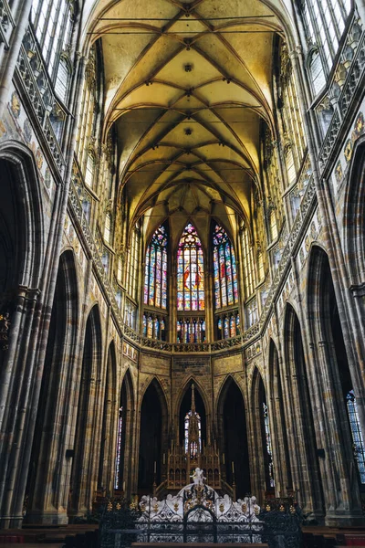 Bellissimo Interno Una Chiesa Praga — Foto Stock