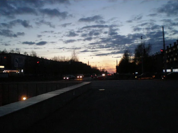 Sonnenuntergang Über Der Stadt — Stockfoto